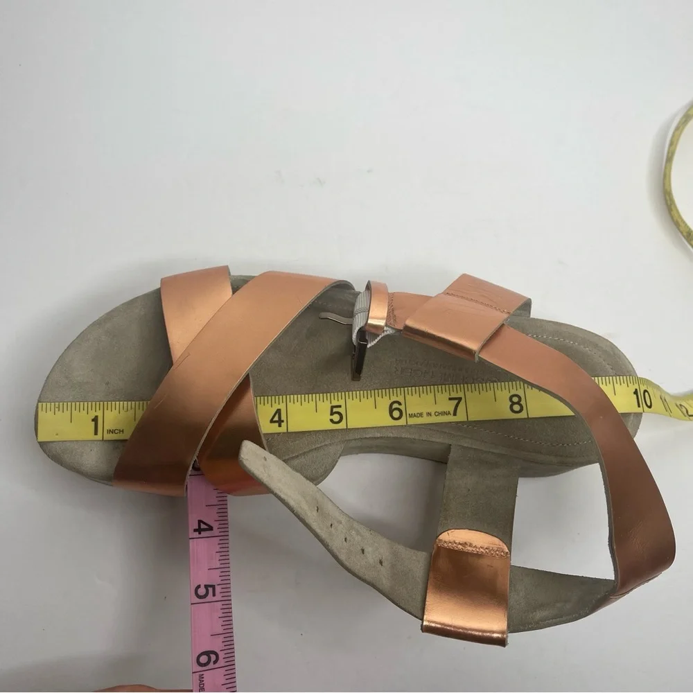 Kennel & Schmenger Rose Gold/Cooper Metallic Platform Sandal Size 8 Designer Y2K